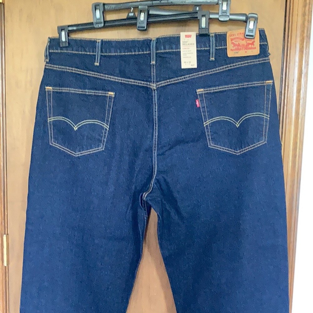 Levi’s 550 relaxed jean sits at waist tapered leg big & tall 46 X 32 - Picture 7 of 14